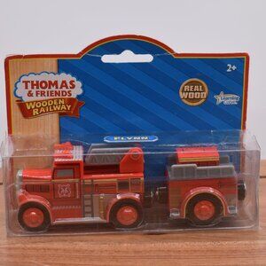Flynn Fire Truck & Tender Thomas & Friends Wooden Railway Train Engine Sealed